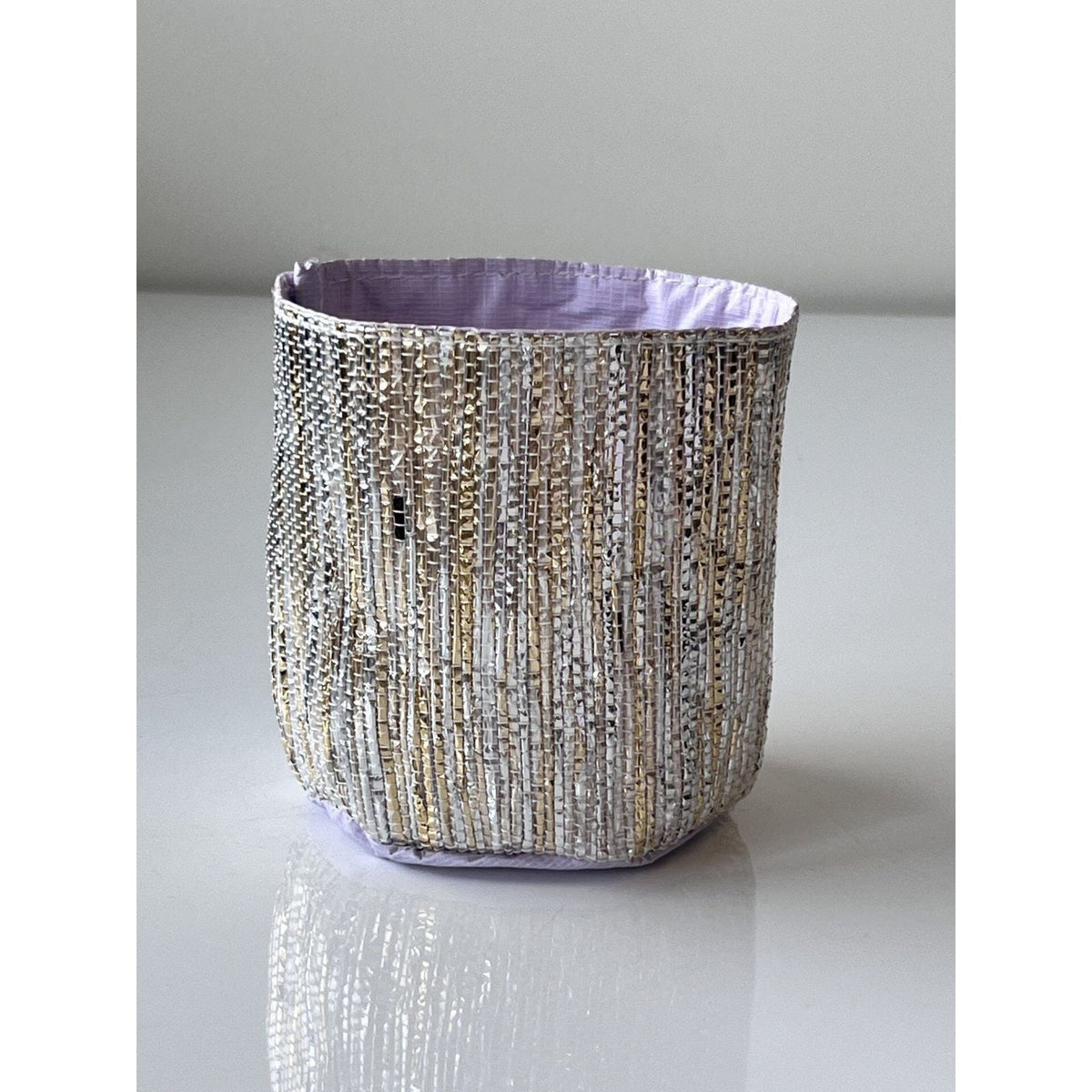 Metallic Round Planter