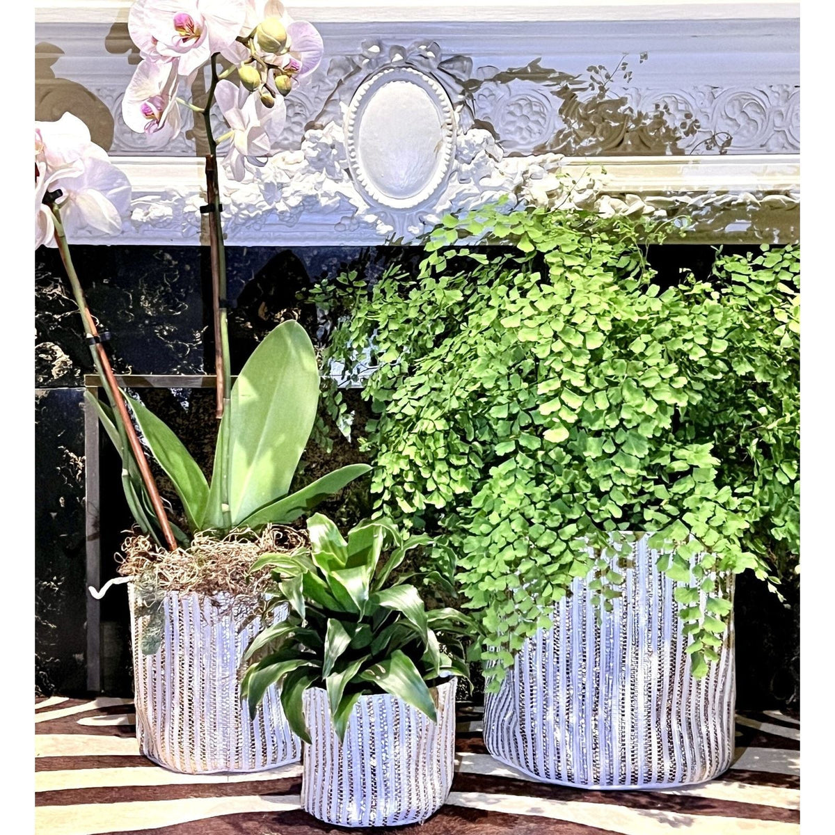 Metallic Round Planter