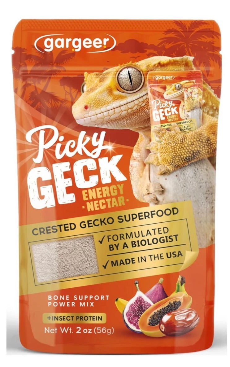 Picky Geck' Energy Nectar - Premium Crested Gecko Food | Calcium-Rich Formula