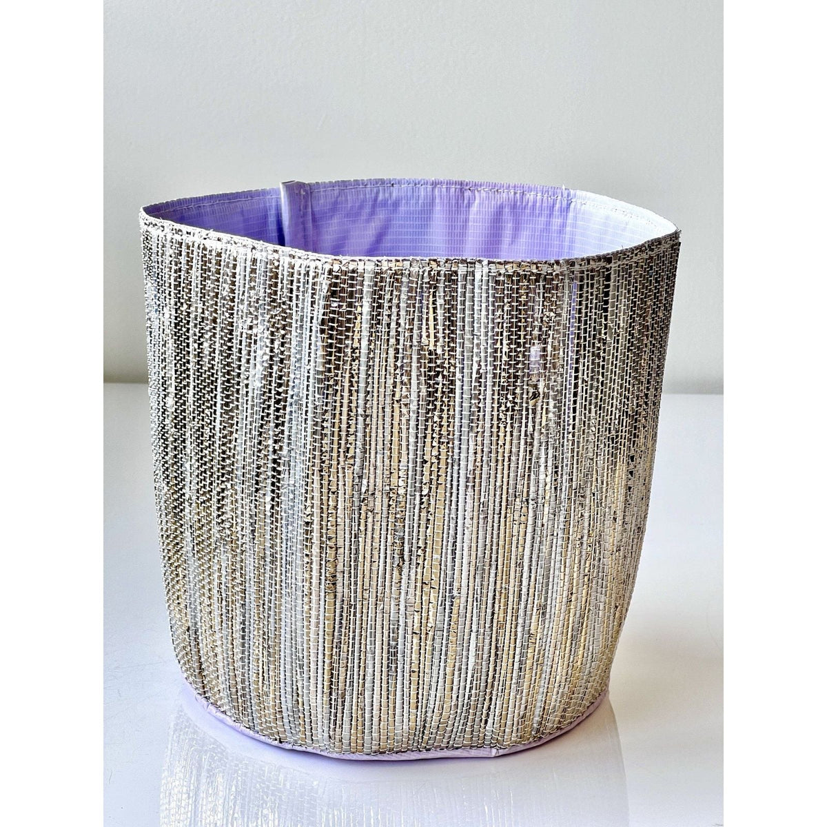 Metallic Round Planter