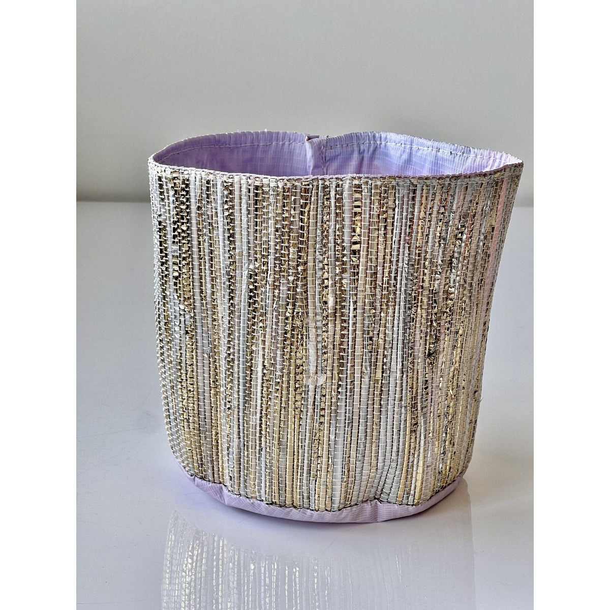 Metallic Round Planter