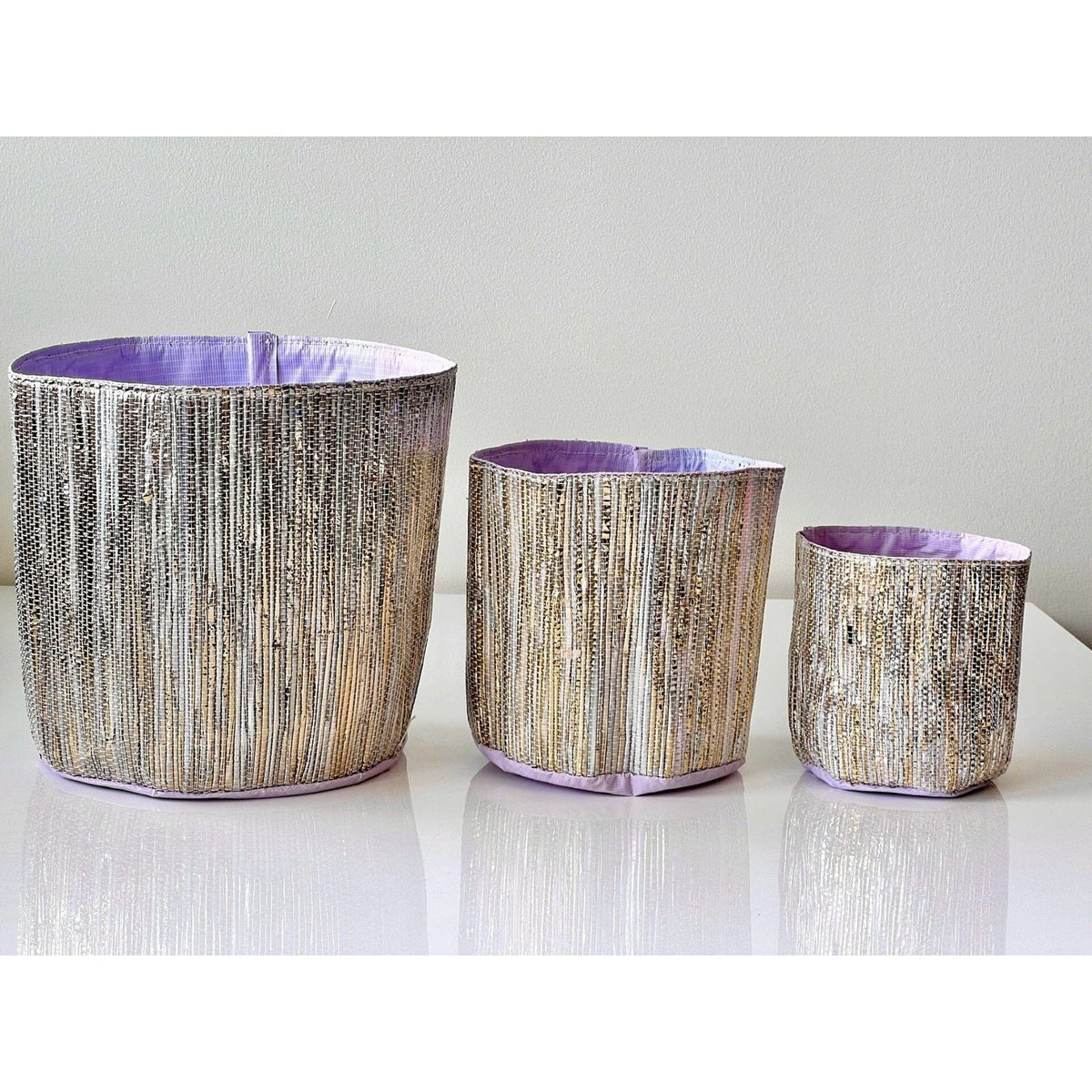 Metallic Round Planter